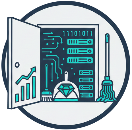 Data Janitor Mascot Logo